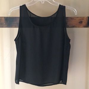 Black Sheer Top